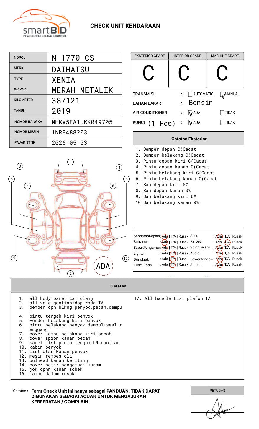 DAIHATSU XENIA 1.3 X