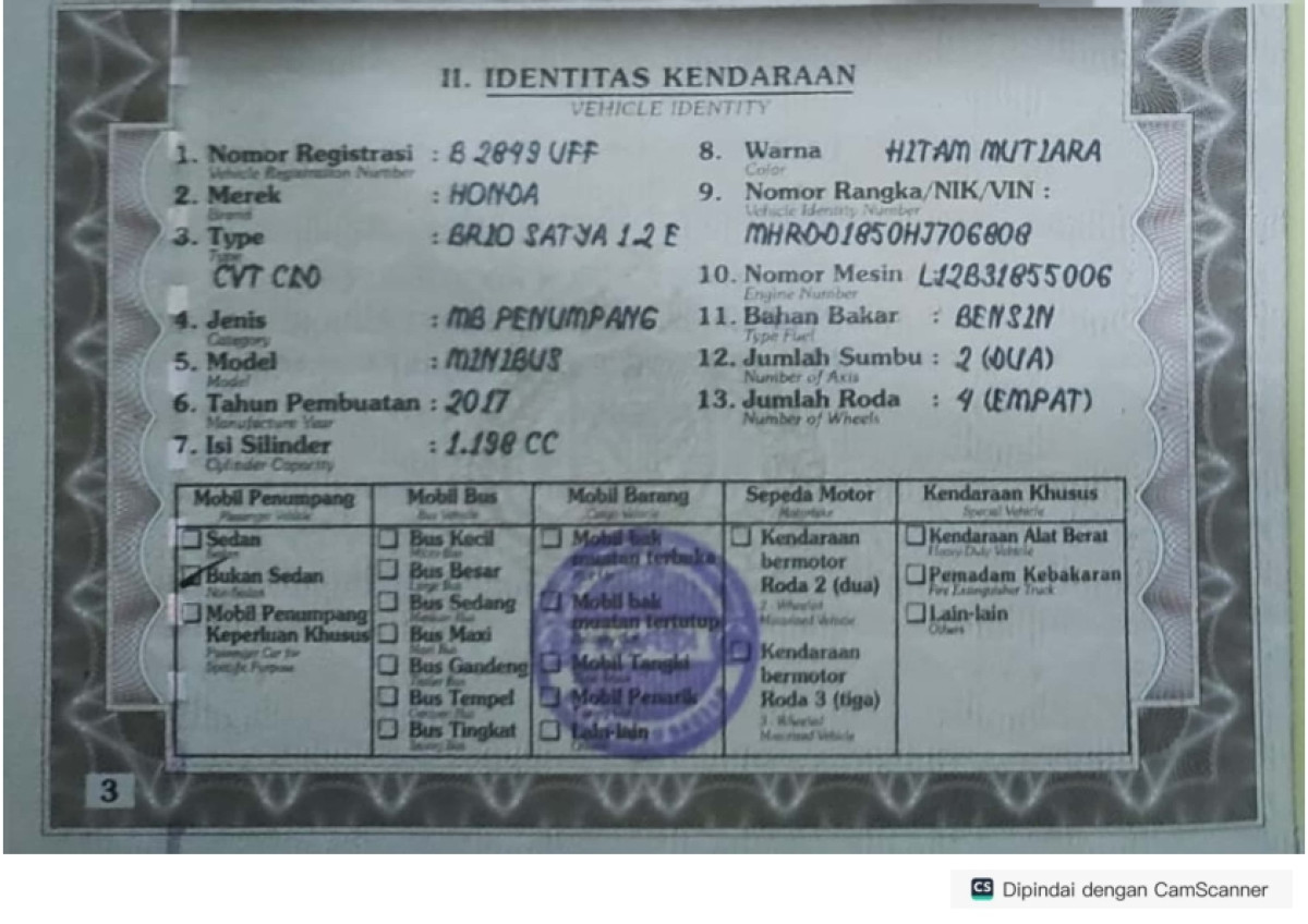 HONDA BRIO SATYA 1.2 E