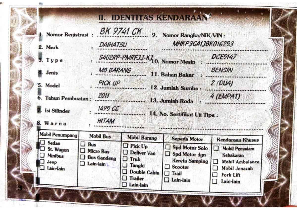 DAIHATSU STANDAR PS AC 1.5 PU