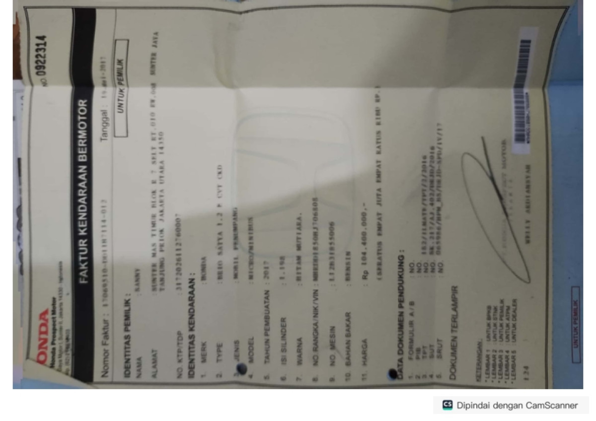 HONDA BRIO SATYA 1.2 E