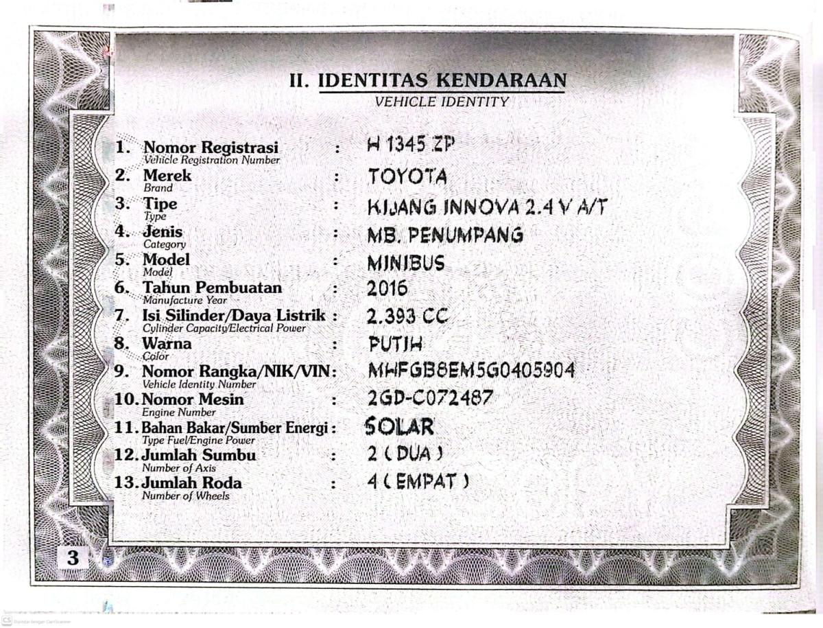 TOYOTA INNOVA 2.4 V