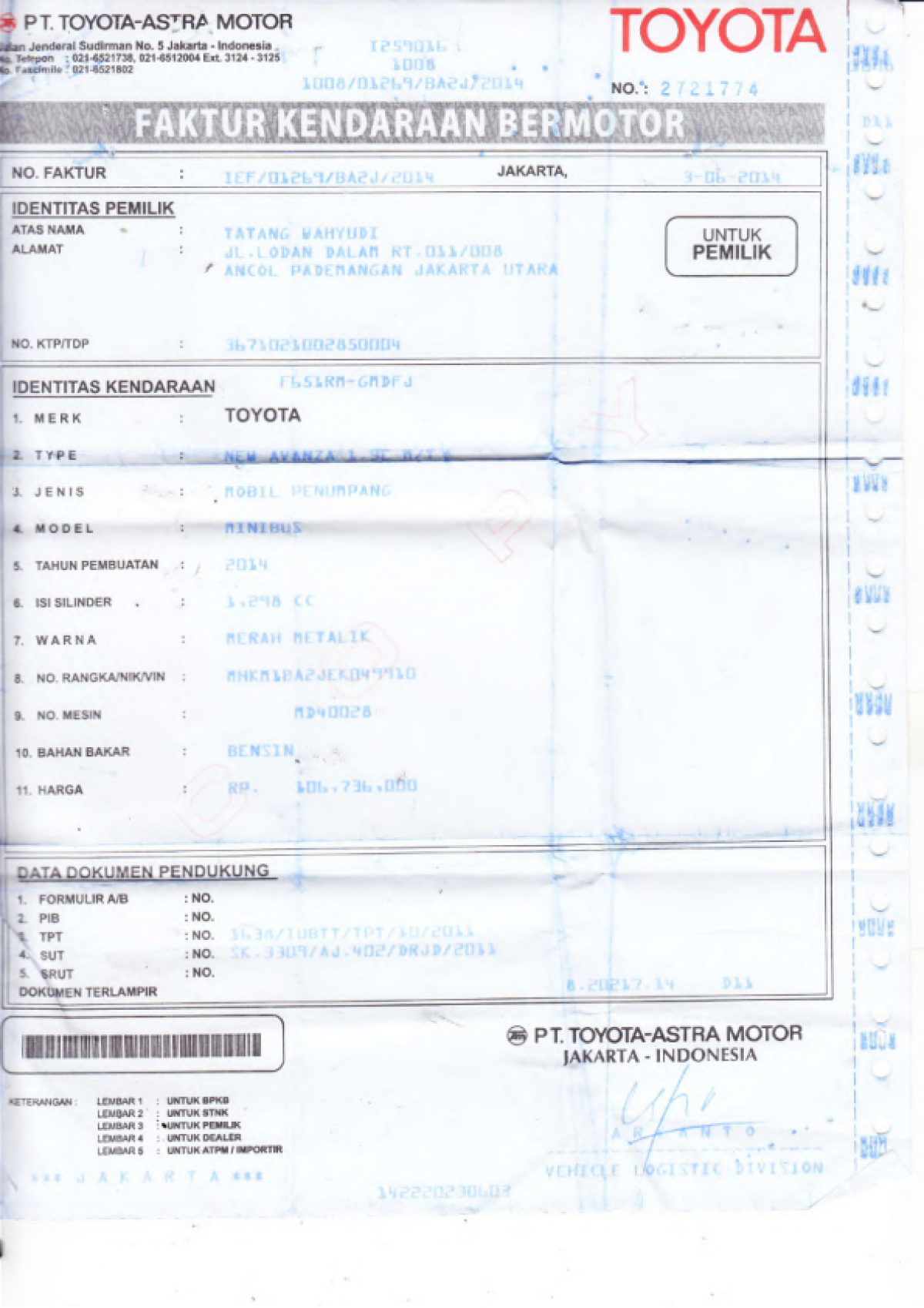 TOYOTA AVANZA