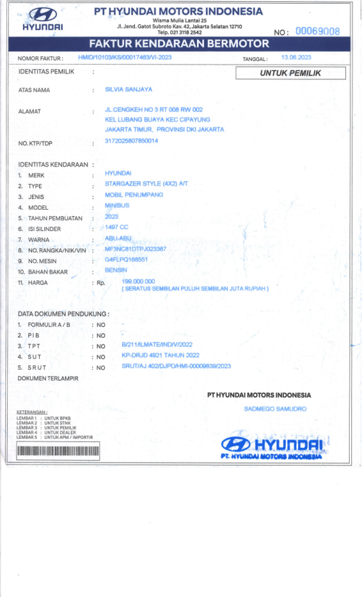 HYUNDAI STARGAZER STYLE AT