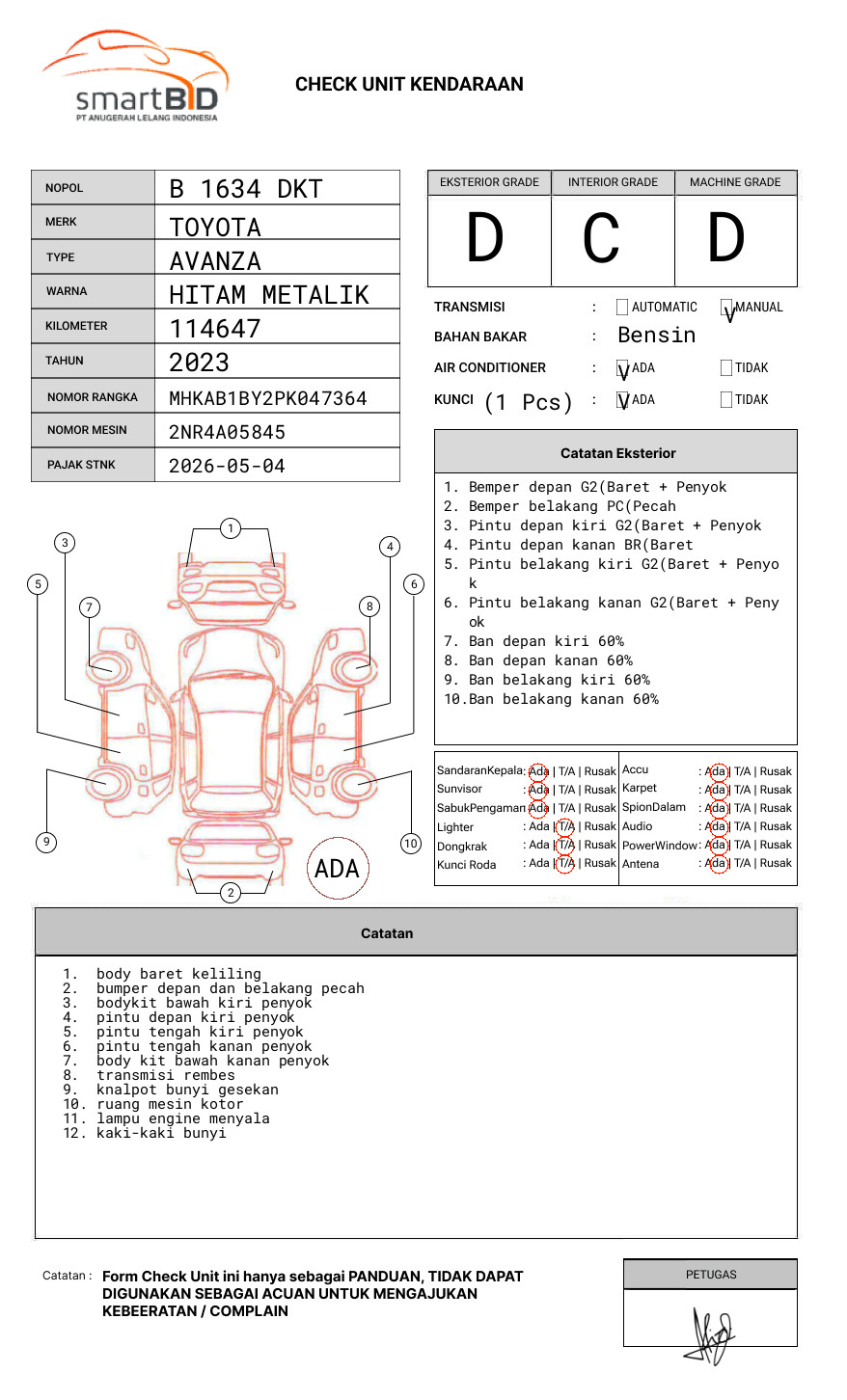 TOYOTA AVANZA 1.5 G
