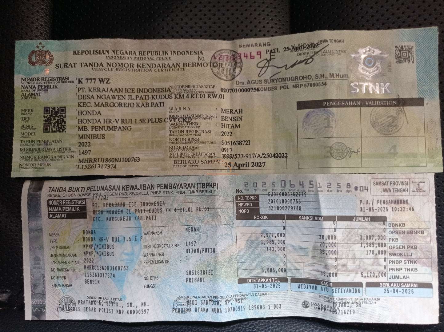 HONDA HRV RU1 1.5 E PLS CVT