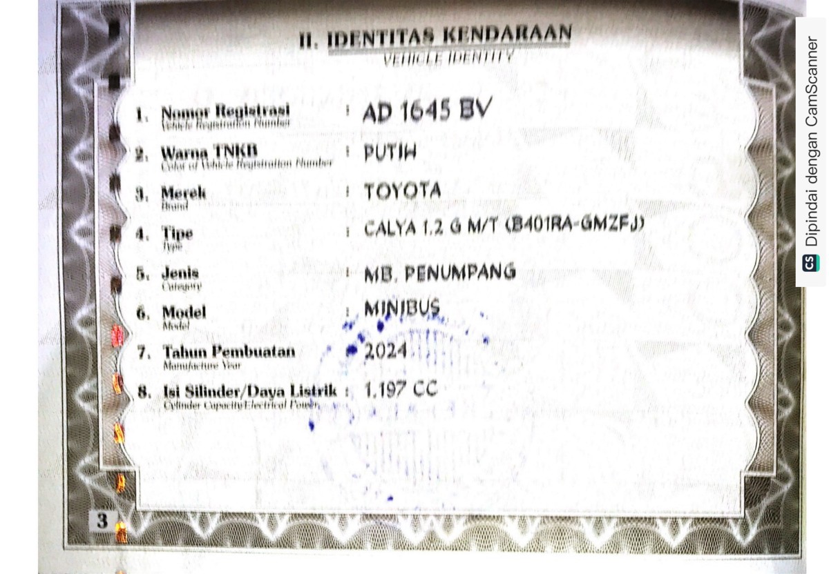 TOYOTA CALYA  1.2 G M/T