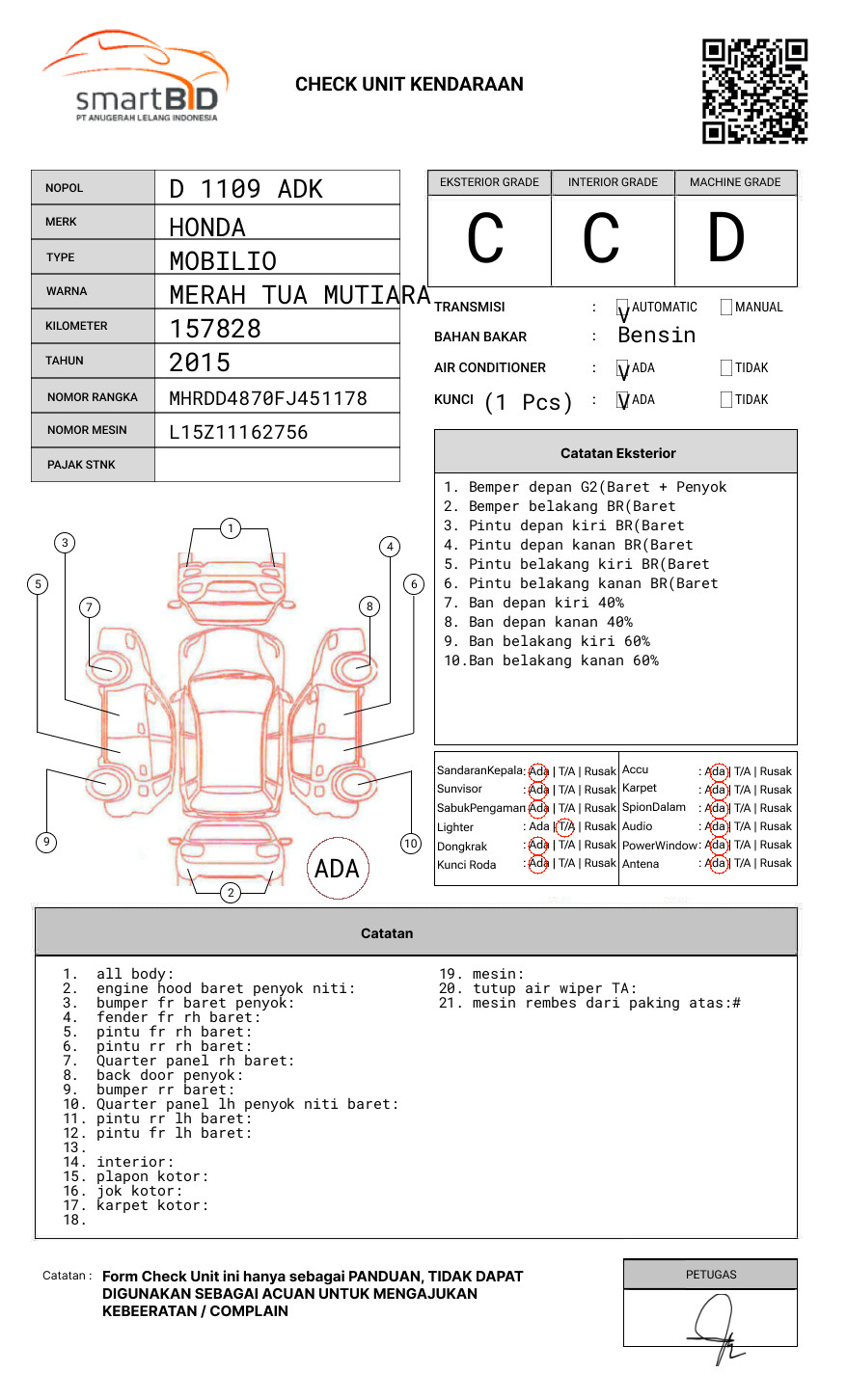 HONDA MOBILIO DD4 1.5 RS