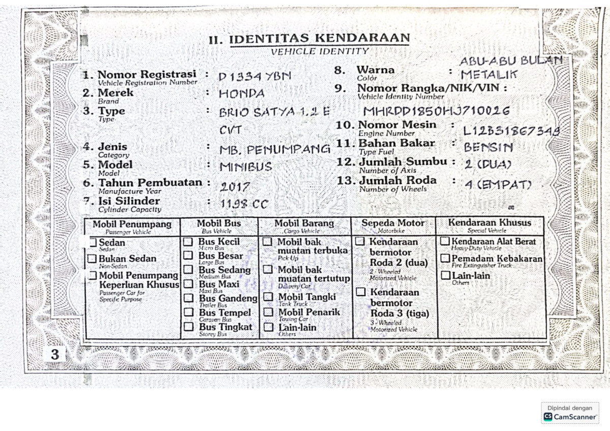 HONDA BRIO SATYA 1.2 E