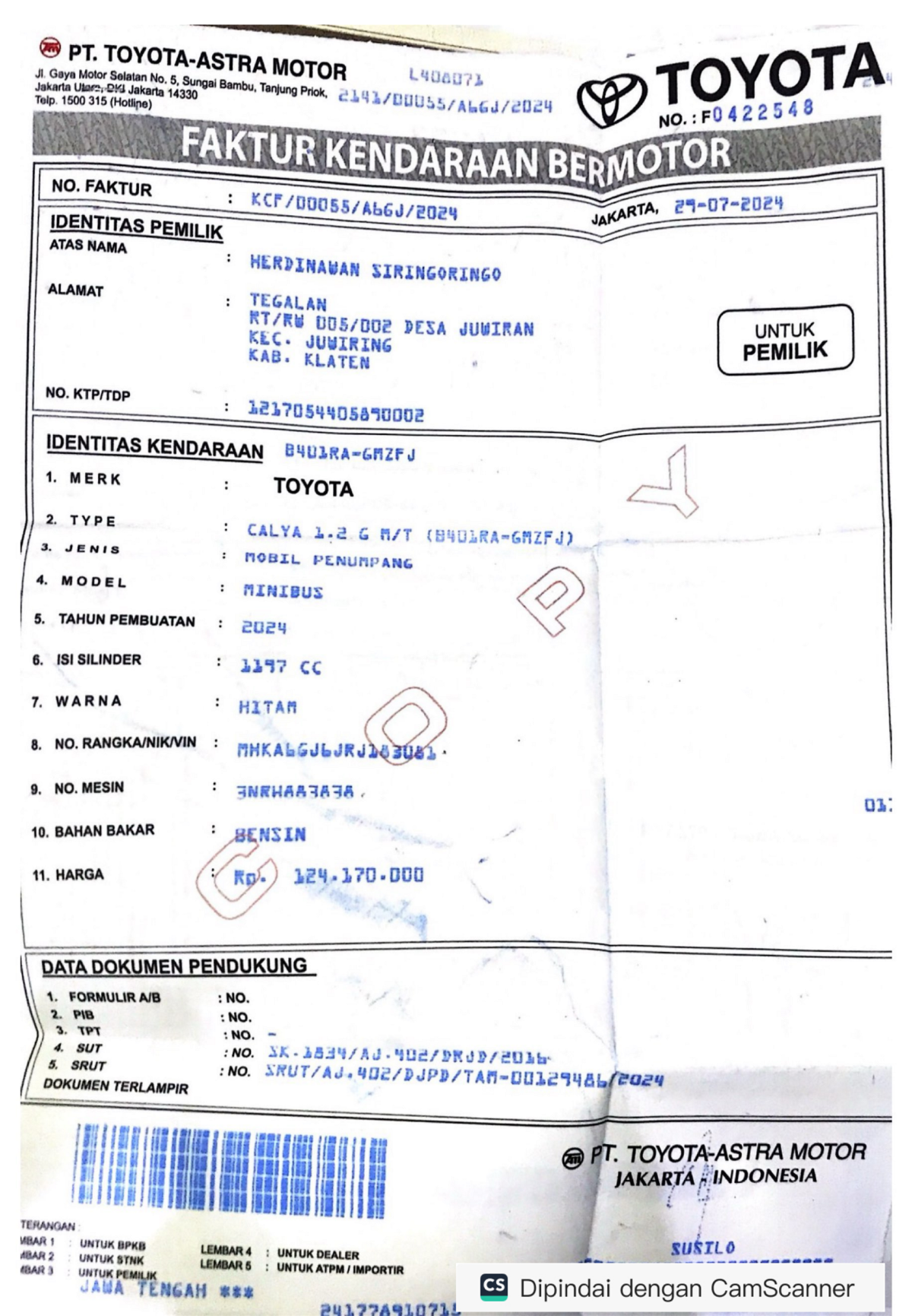 TOYOTA CALYA  1.2 G M/T
