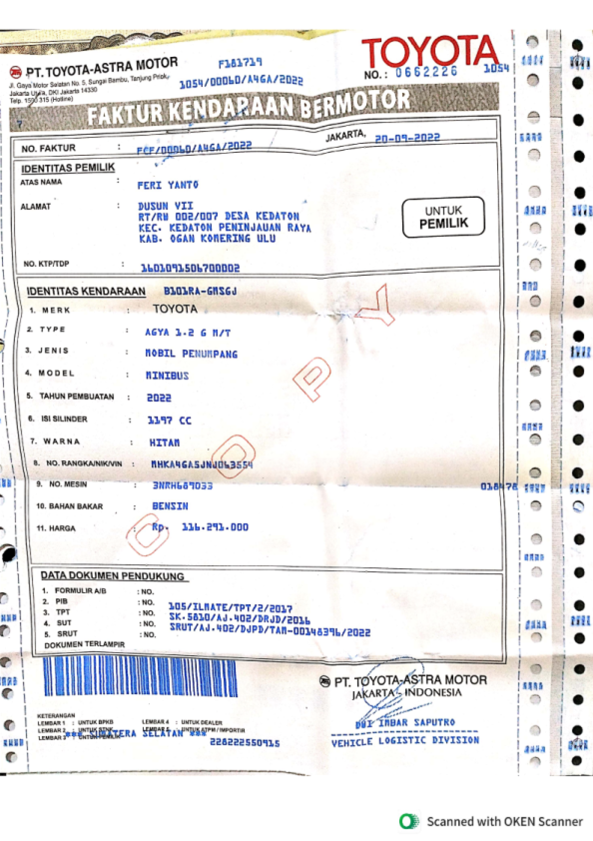 TOYOTA AGYA 1.2 G