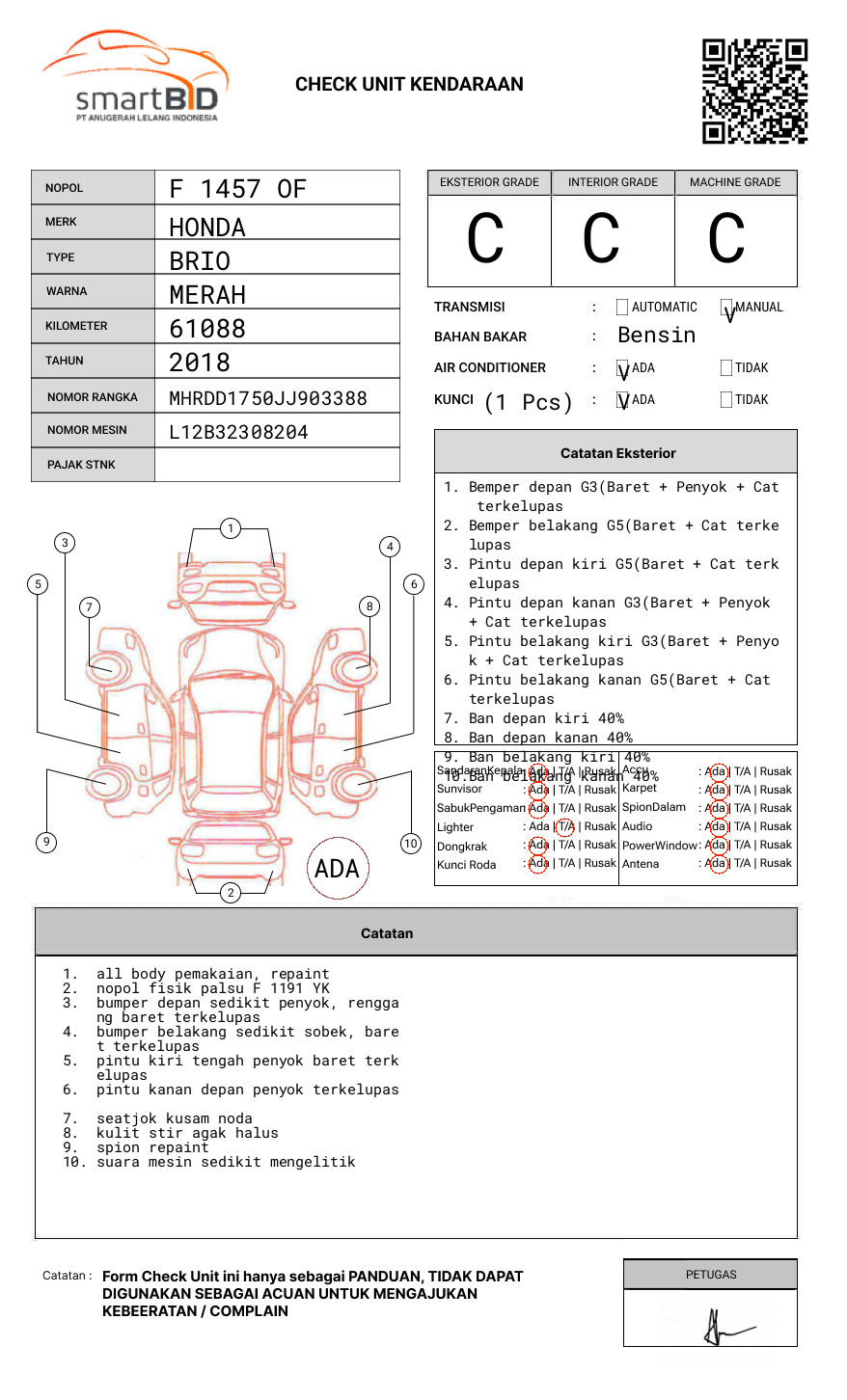 HONDA BRIO SATYA 1.2 E