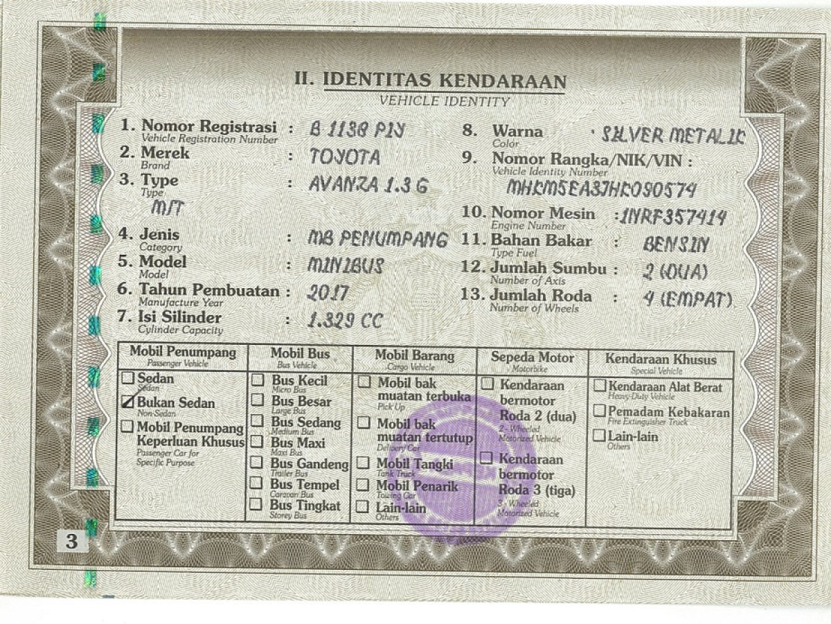 TOYOTA AVANZA 1.3 G