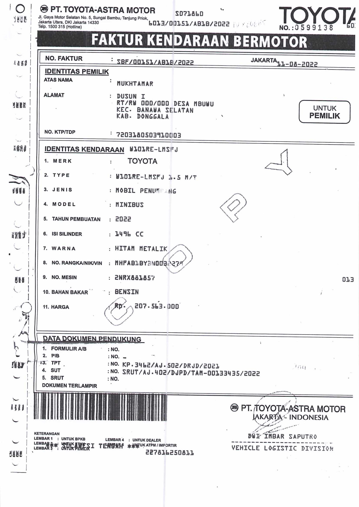 TOYOTA NEW VELOZ 1.5 M/T