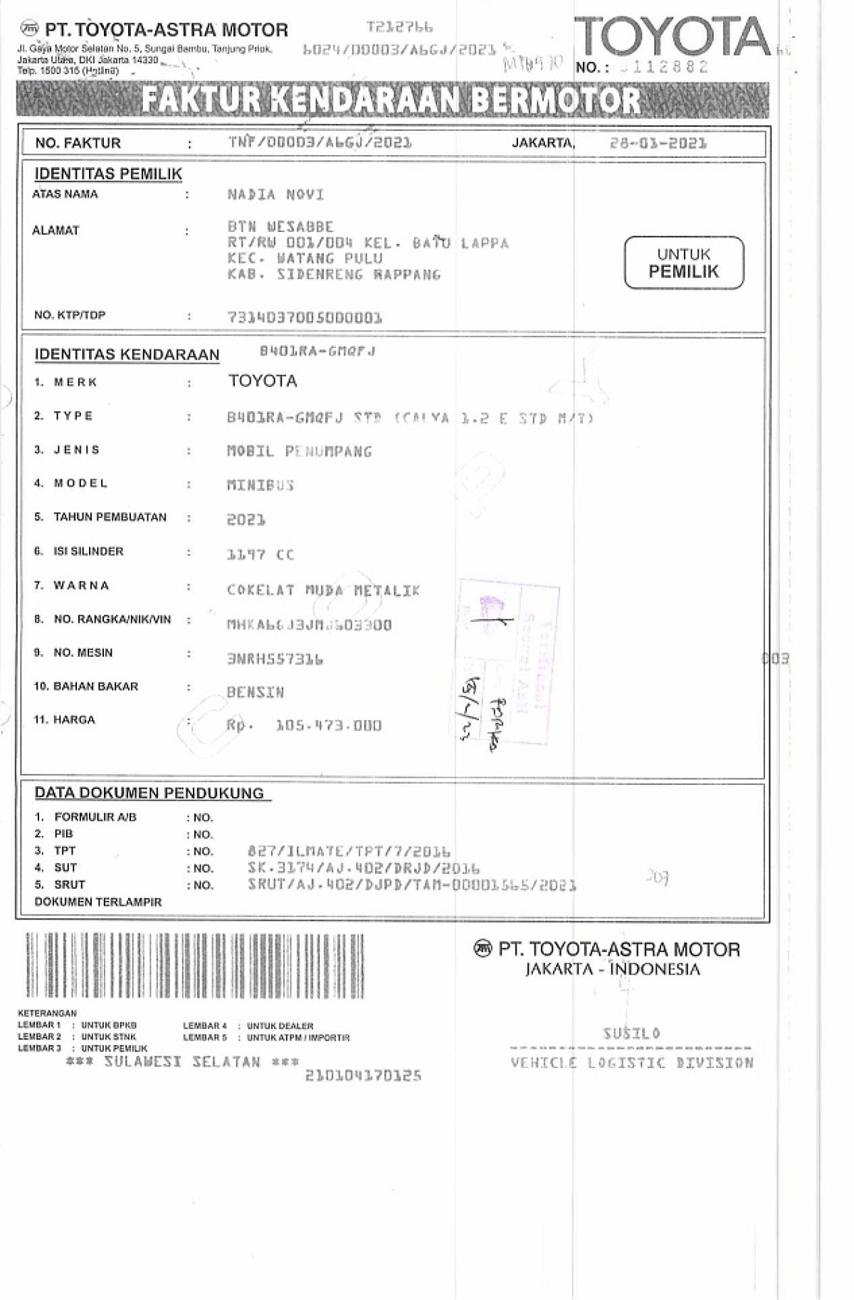 TOYOTA CALYA 1.2 E STD