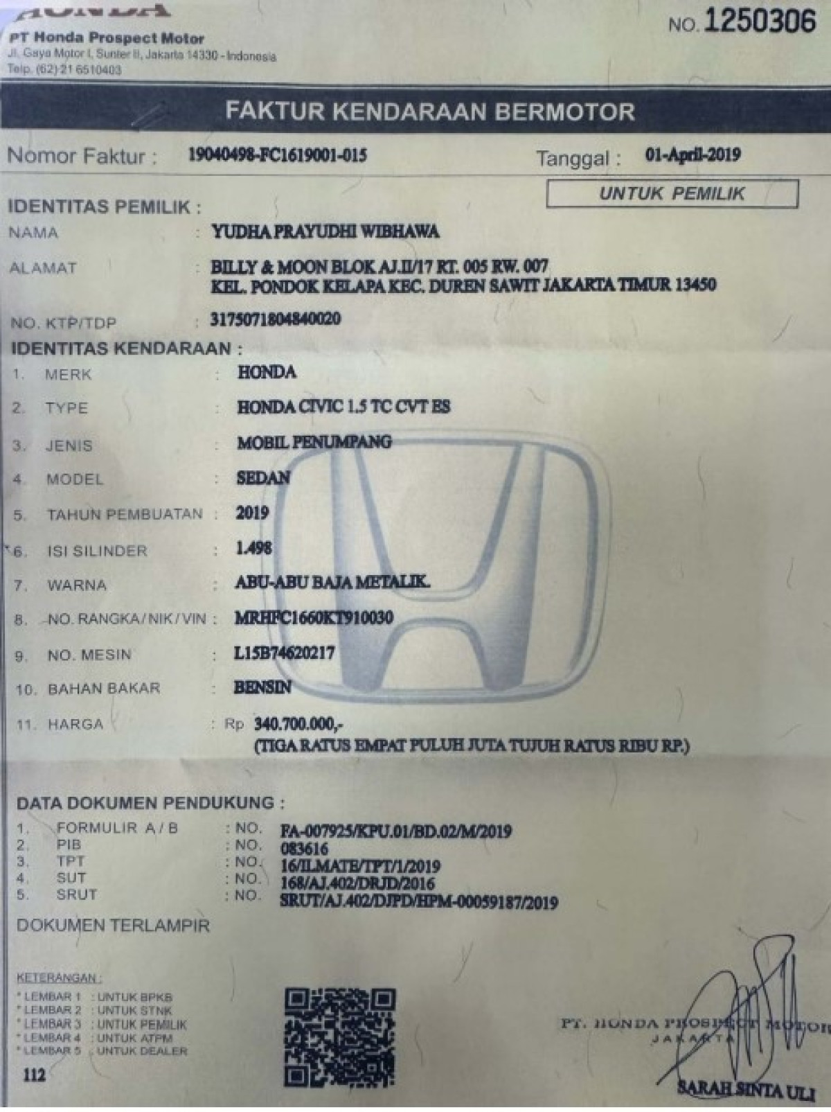 HONDA  CIVIC  1.5 TC