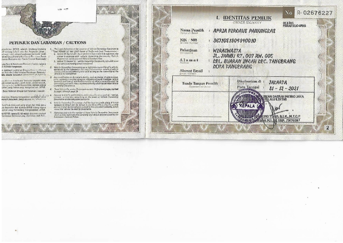 WULING CONFERO 1.5 DB MY (4X2)