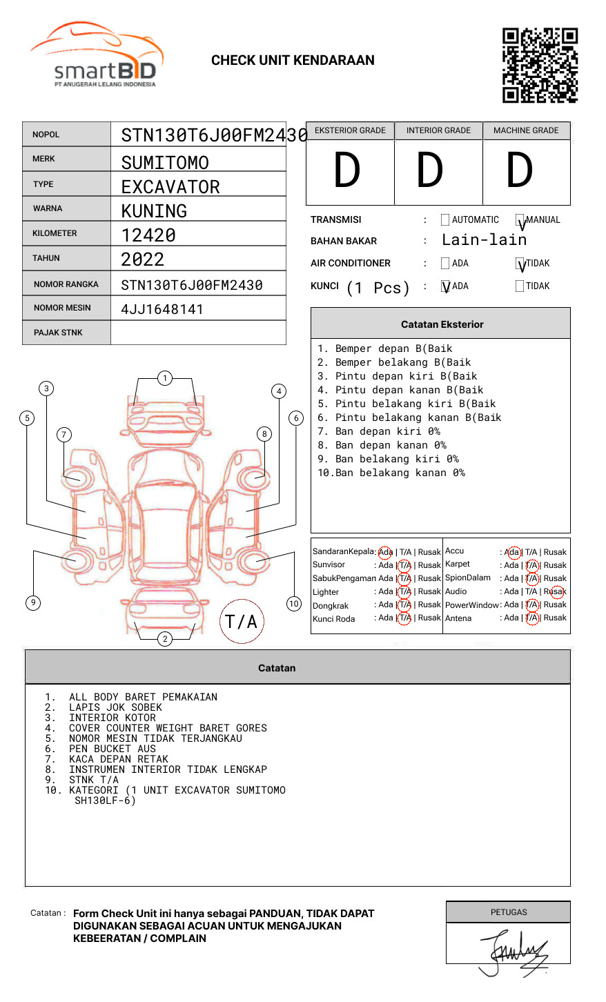 SUMITOMO EXCAVATOR SH130LF-6