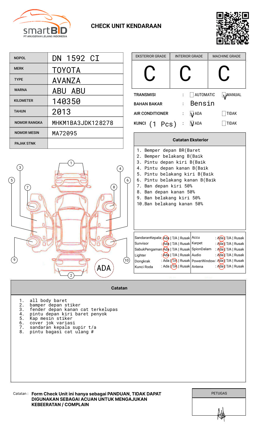 TOYOTA AVANZA 1.3 G