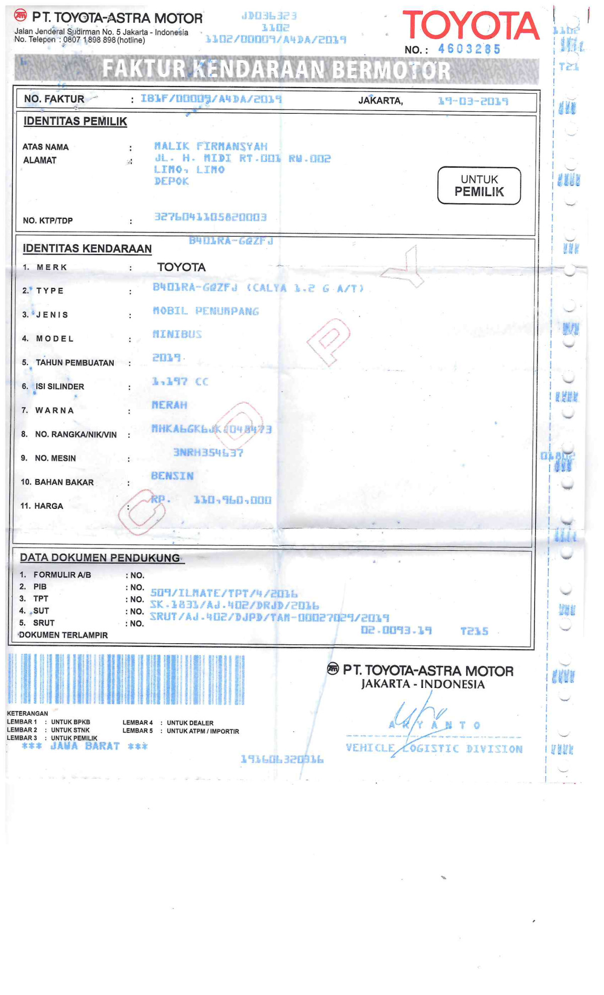 TOYOTA CALYA 1.2 G A/T
