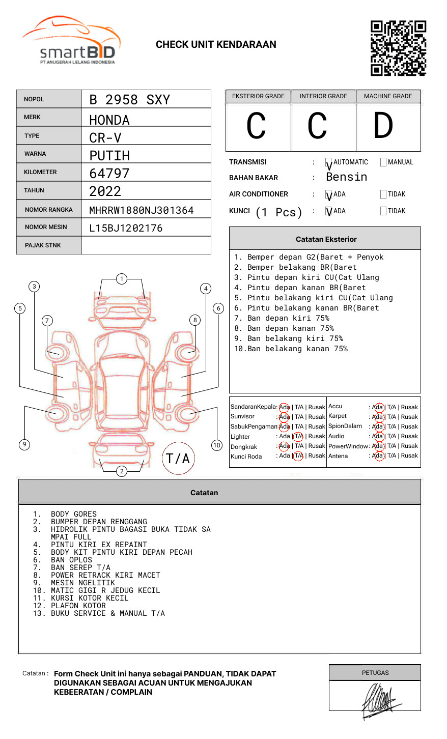 HONDA CR-V 1.5 TC PRESTIGE