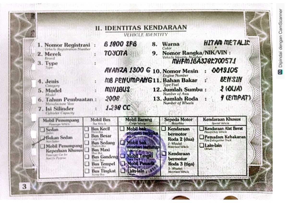 TOYOTA  AVANZA  1.3 G