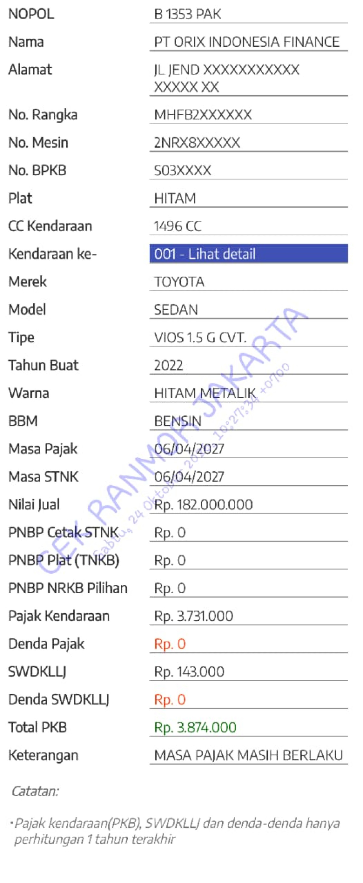 TOYOTA VIOS G 1.5