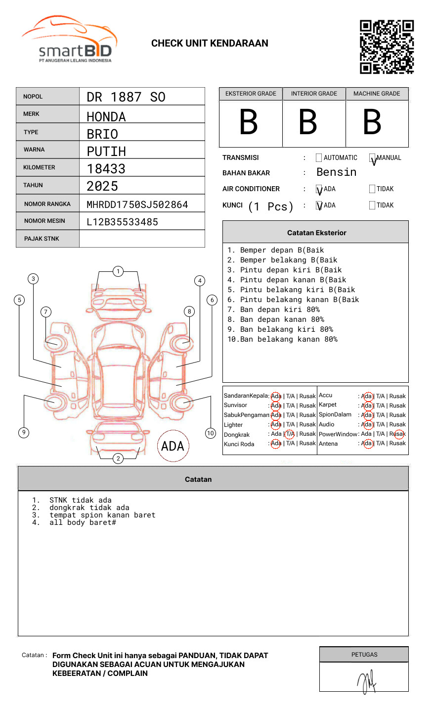 HONDA BRIO SATYA 1.2 E