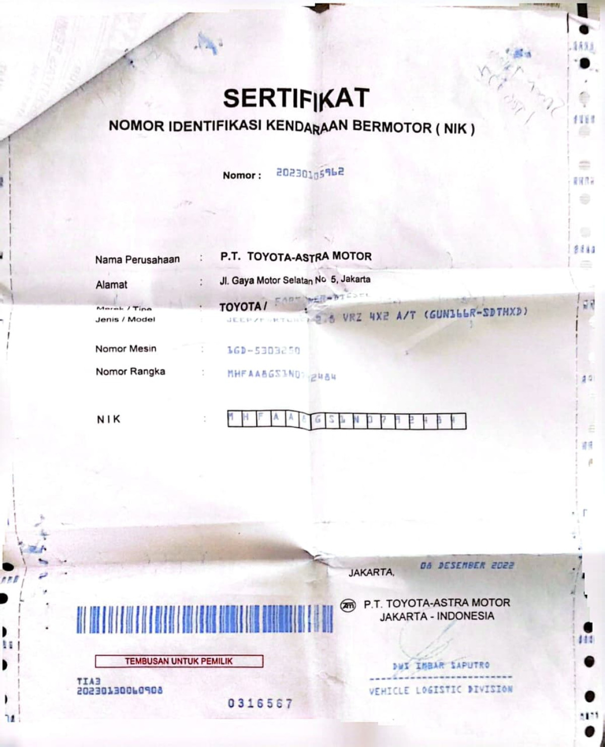 TOYOTA FORTUNER 2.8 VRZ