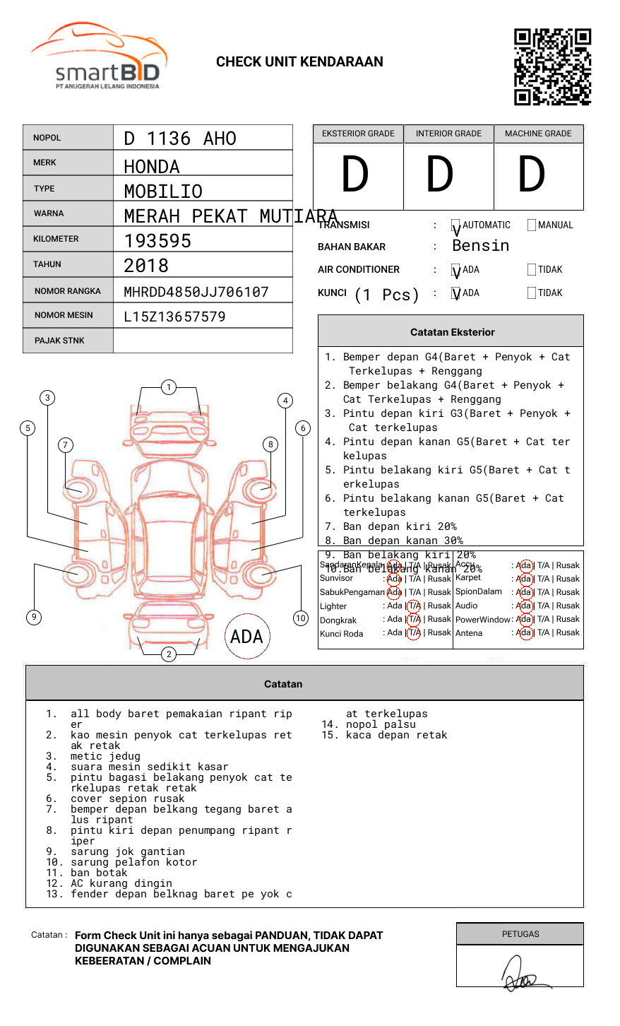 HONDA MOBILIO E CVT