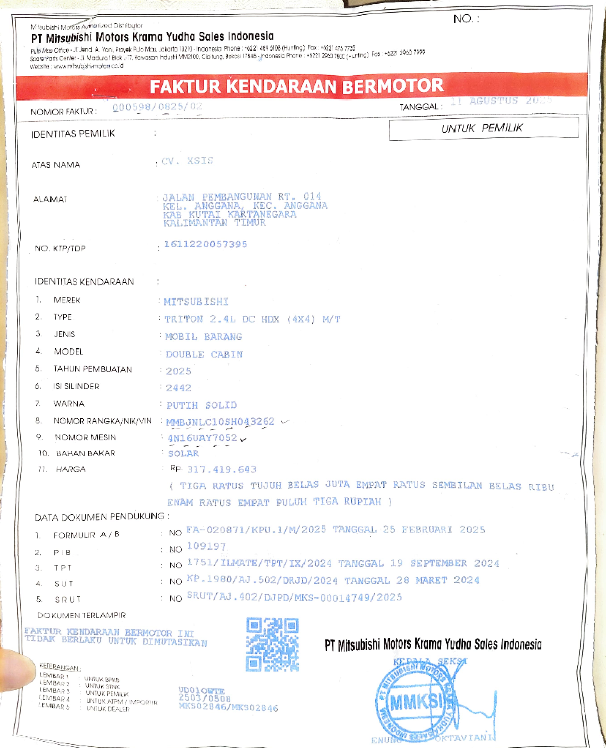 MITSUBISHI  TRITON DC HDX 4X4