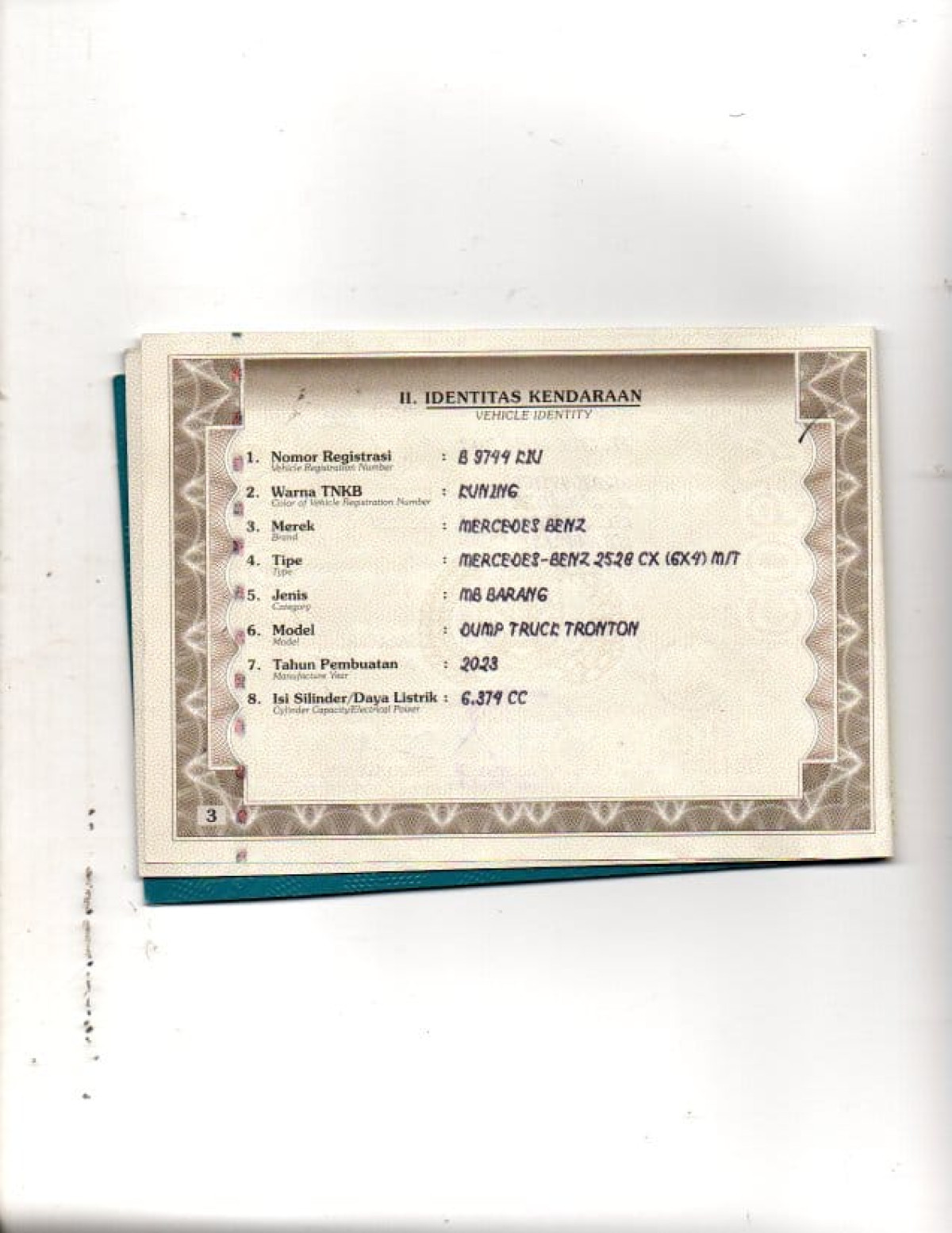 MERCEDES BENZ 2528 C (6X4) M/T